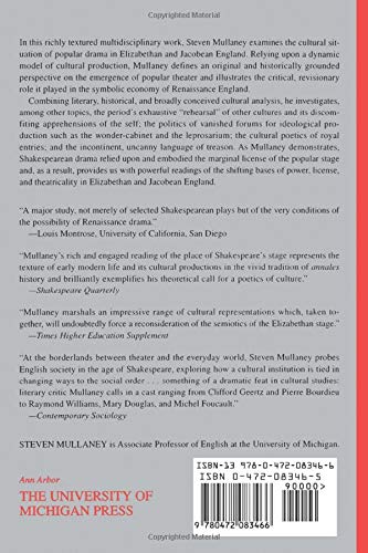 The Place of the Stage: License, Play, and Power in Renaissance England