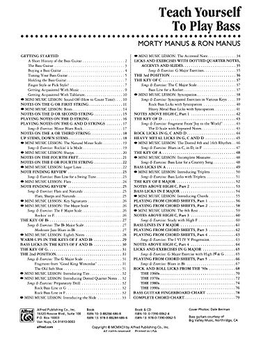 Alfreds Teach Yourself to Play Bass: Everything You Need to Know to Start Playing Now!, Book & Online Video/Audio/Software (Teach Yourself Series)