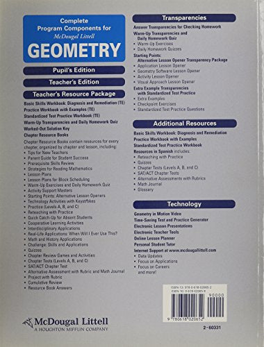 McDougal Littell - Geometry - Chapter 2 Resource Book