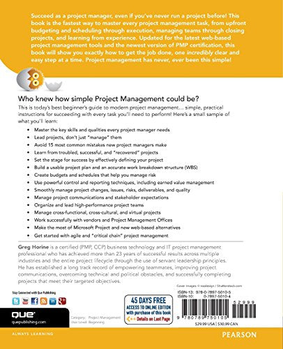 Project Management Absolute Beginner's Guide