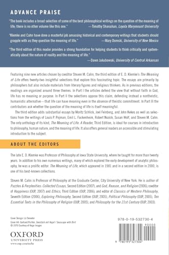 The Meaning of Life: A Reader by Klemke, E. D.