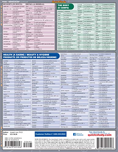 Portuguese Vocabulary QuickStudy Laminated Reference Guide (QuickStudy Academic)