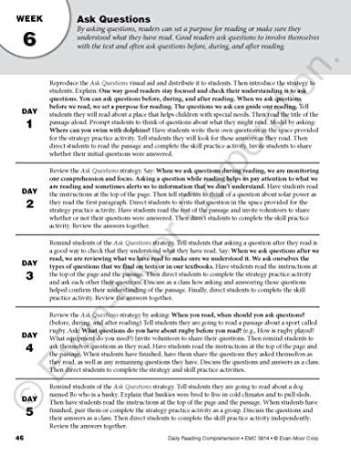 Evan-Moor Daily Reading Comprehension, Grade 4 - Homeschooling & Classroom Resource Workbook, Reproducible Worksheets, Teaching Edition, Fiction and Nonfiction, Lesson Plans, Test Prep
