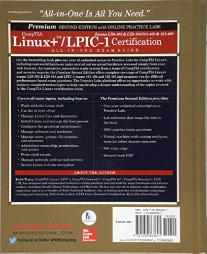 CompTIA Linux+ /LPIC-1 Certification All-in-One Exam Guide, Premium Second Edition with Online Practice Labs (Exams LX0-103 & LX0-104/101-400 & 102-400)