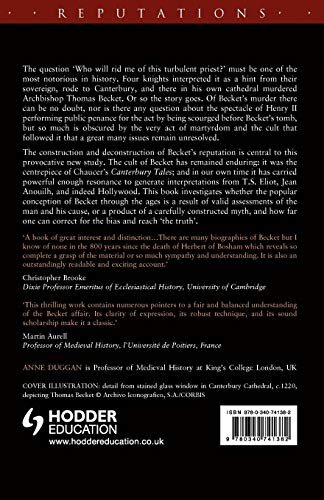 Thomas Becket (Reputations) — back cover