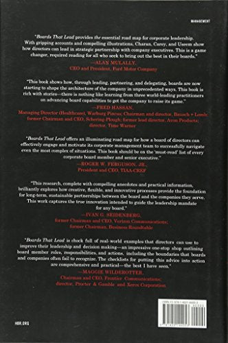 Boards That Lead: When to Take Charge, When to Partner, and When to Stay Out of the Way — back cover