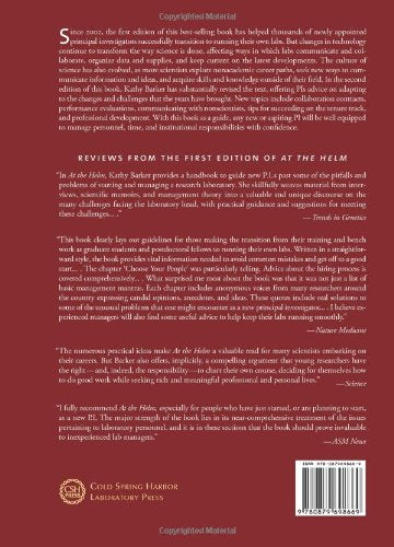 At the Helm: Leading Your Laboratory, Second Edition — back cover