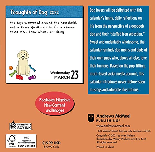 Thoughts of Dog 2022 Day-to-Day Calendar