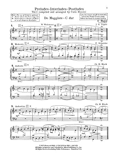 The Liturgical Organist, Vol 1: Easy Compositions -- Prelude
