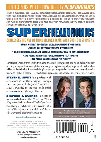 SuperFreakonomics: Global Cooling, Patriotic Prostitutes, and Why Suicide Bombers Should Buy Life Insurance