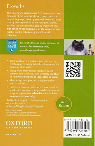 The Oxford Dictionary of Proverbs (Oxford Quick Reference)