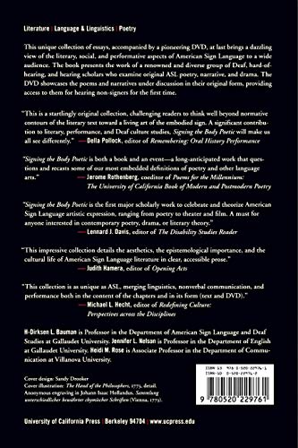 Signing the Body Poetic: Essays on American Sign Language Literature
