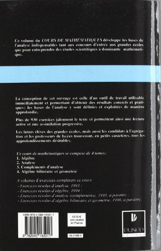 Cours de mathématiques Tome 2