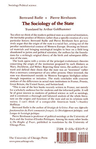 The Sociology of the State (Chicago Original Paperbacks)