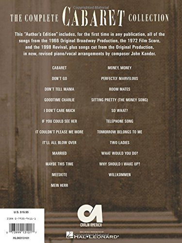 The Complete Cabaret Collection: Vocal Selections - Souvenir Edition