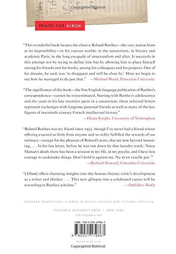Album: Unpublished Correspondence and Texts (European Perspectives: A Series in Social Thought and Cultural Criticism)