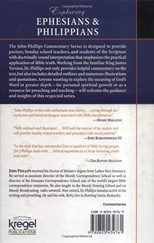 Exploring Ephesians and Philippians (John Phillips Commentary Series) — back cover