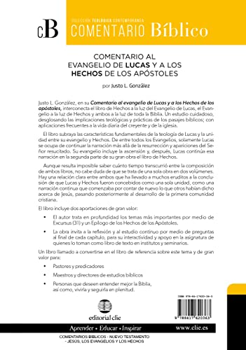 Comentario al Evangelio de Lucas y a los Hechos de los apóstoles (Colección Teológica Contemporánea) (Spanish Edition)