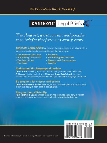 Casenote Legal Briefs Wills, Trusts and Estates: Keyed to Dukeminier, Sitkoff and Lindgren, 8e