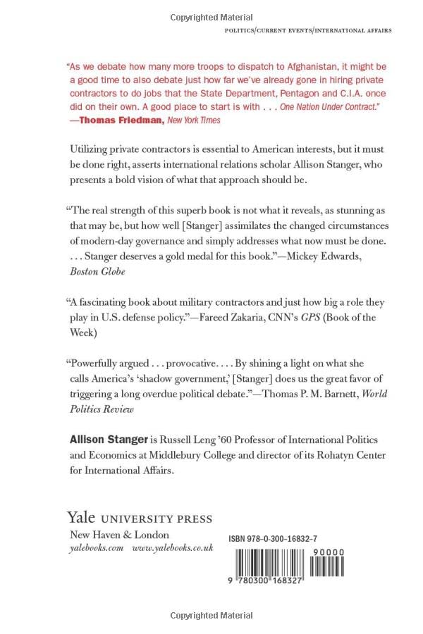One Nation Under Contract: The Outsourcing of American Power and the Future of Foreign Policy