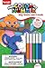 Mini Color by Number Kids Coloring Book with 5 Markers -Sloth & Friends