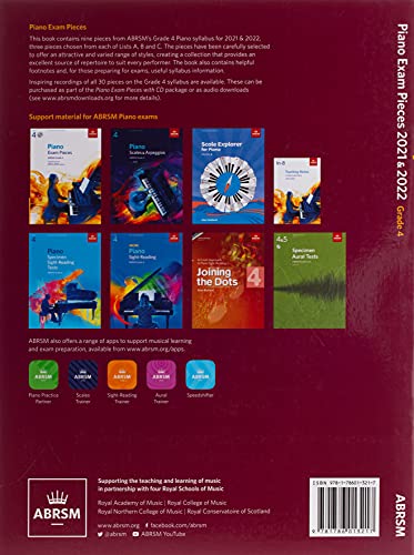 Piano Exam Pieces 2021 & 2022, ABRSM Grade 4: Selected from the 2021 & 2022 syllabus (ABRSM Exam Pieces)