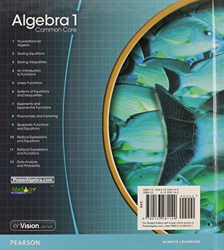 HIGH SCHOOL MATH 2015 COMMON CORE ALGEBRA 1 STUDENT EDITION GRADE 8/9