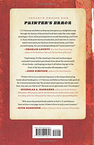 Printer's Error: Irreverent Stories from Book History