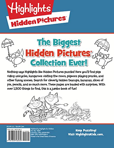 Jumbo Book of Hidden Pictures: Puzzle Activity Book for Kids Packed with More than 200 Hidden Pictures and Funny Seek and Find Challenges for Ages 6 and Up (Highlights Jumbo Books & Pads)
