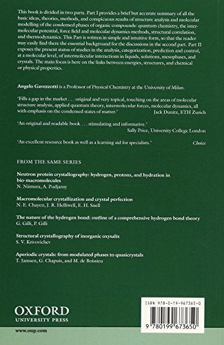Molecular Aggregation: Structure Analysis and Molecular Simulation of Crystals and Liquids (International Union of Crystallography Monographs on Crystallography)