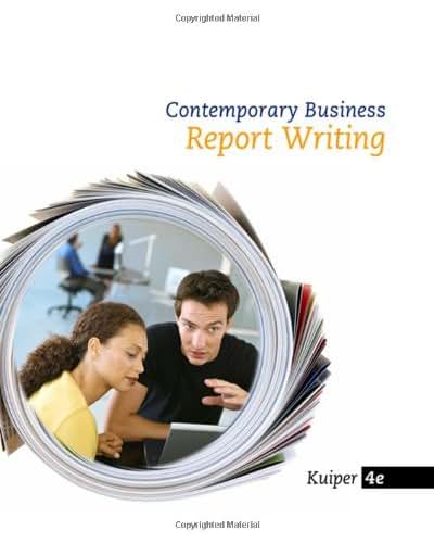 Contemporary Business Report Writing