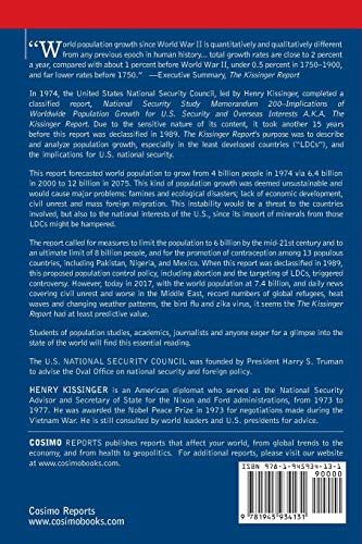 The Kissinger Report: NSSM-200 Implications of Worldwide Population Growth for U.S. Security Interests