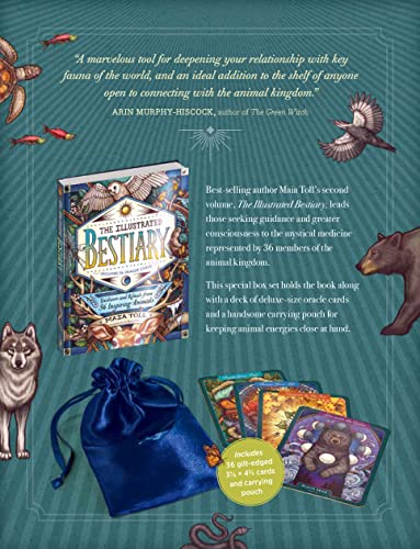 The Illustrated Bestiary Collectible Box Set: Guidance and Rituals from 36 Inspiring Animals; Includes Hardcover Book, Deluxe Oracle Card Set, and Carrying Pouch (Wild Wisdom)