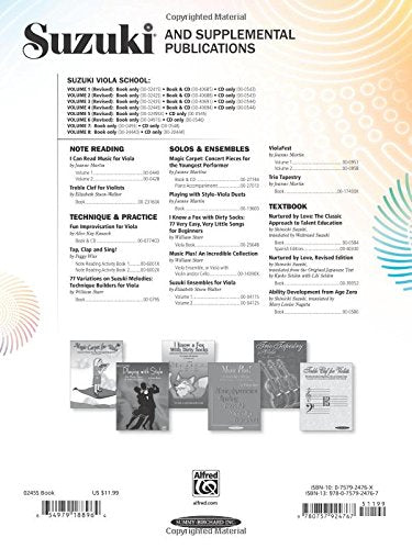 Suzuki Viola School, Vol A: Piano Acc. (Contains Volumes 1 & 2)