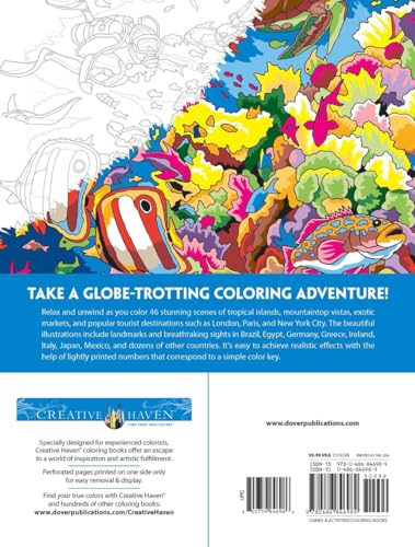 Creative Haven Around the World Color by Number (Adult Coloring Books: World & Travel)