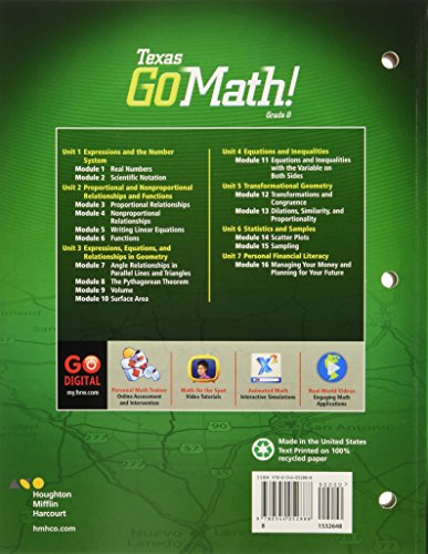 Student Interactive Worktext Grade 8 2015 (Go Math)