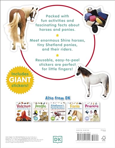Ultimate Sticker Book: Horses and Ponies: More Than 250 Reusable Stickers