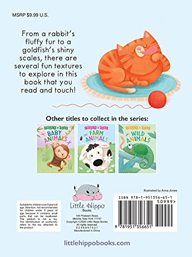 Adorable Pets: A Touch and Feel Book - Childrens Board Book - Educational