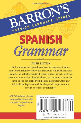 Spanish Grammar: Beginner, Intermediate, and Advanced Levels (Barron's Grammar)