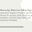 What to Say When You Talk to Your Self