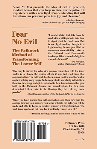 Fear No Evil: The Pathwork Method of Transforming the Lower Self (Pathwork Series)