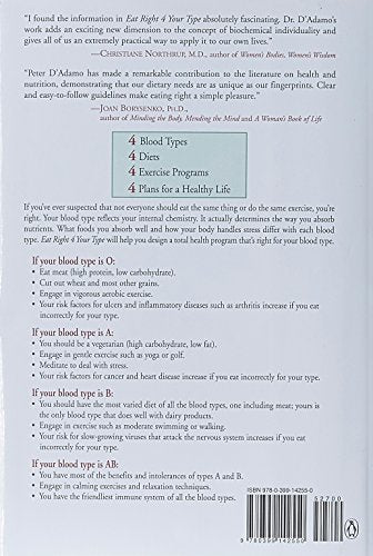 Eat Right 4 Your Type: The Individualized Diet Solution to S
