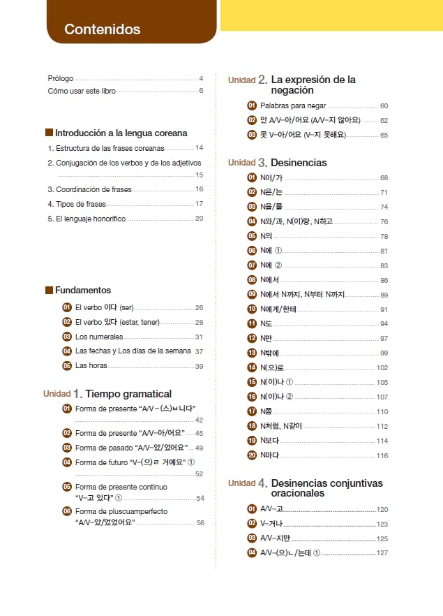 Uso de la gramática coreana -Nivel inicial