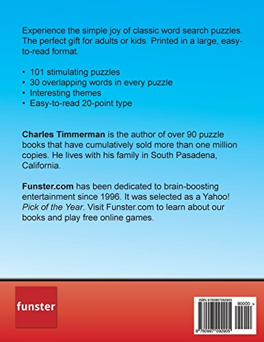 Funster 101 Large-Print Word Search Puzzles, Volume 1: Hours of brain-boosting entertainment for adults and kids