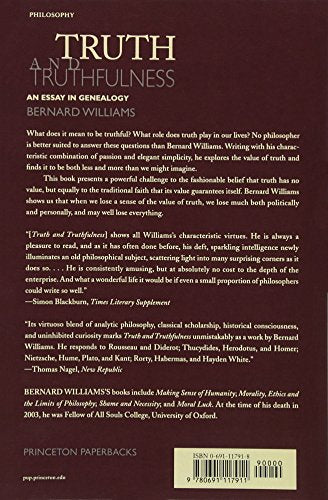 Truth and Truthfulness: An Essay in Genealogy