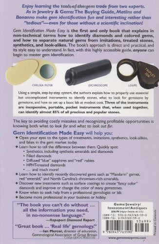 Gem Identification Made Easy, Fourth Edition: A Hands-on Guide to More Confident Buying & Selling — back cover