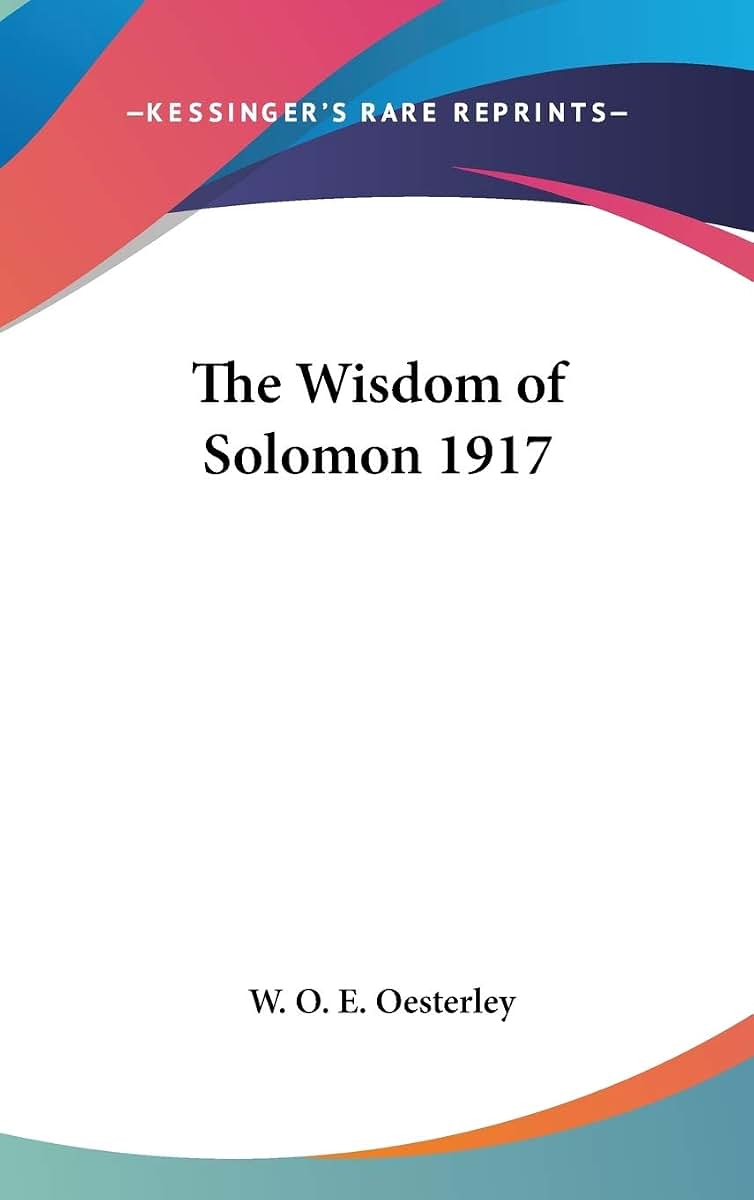 The Wisdom of Solomon 1917
