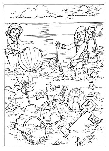 Creative Haven Summer Scenes Coloring Book (Adult Coloring Books: Seasons)