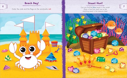 Preschool Activity Book Ocean Animals: 75 Games to Learn Letters, Numbers, Colors, and Shapes (School Skills Activity Books)