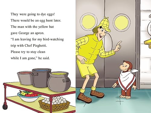 Curious George Colors Eggs: A Colorful Easter Adventure with Everyone's Favorite Curious Monkey (I Can Read Level 2)